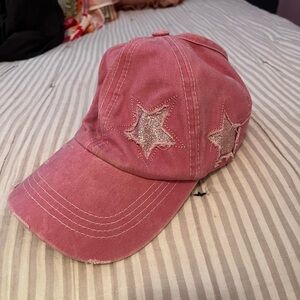 Pink star hat